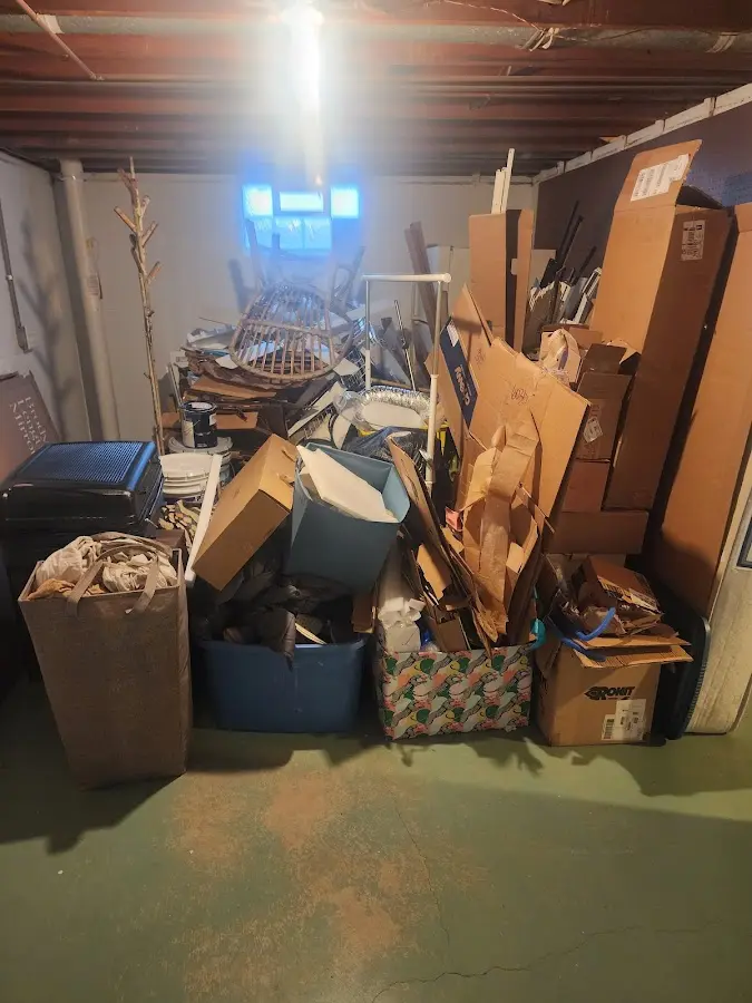 Roll-off dumpster container at job site for 8 Yard Dumpster Rental in West Palm Beach